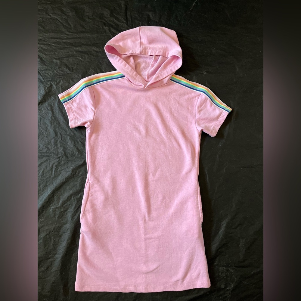 Extremely me, pink hooded, Terry cloth, swim cover-up dress size 14-16